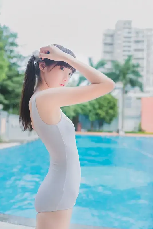 祖木子 NO.015 泳边白丝 - 祖木子